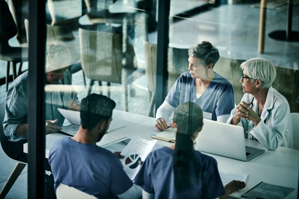 Doctors working together
